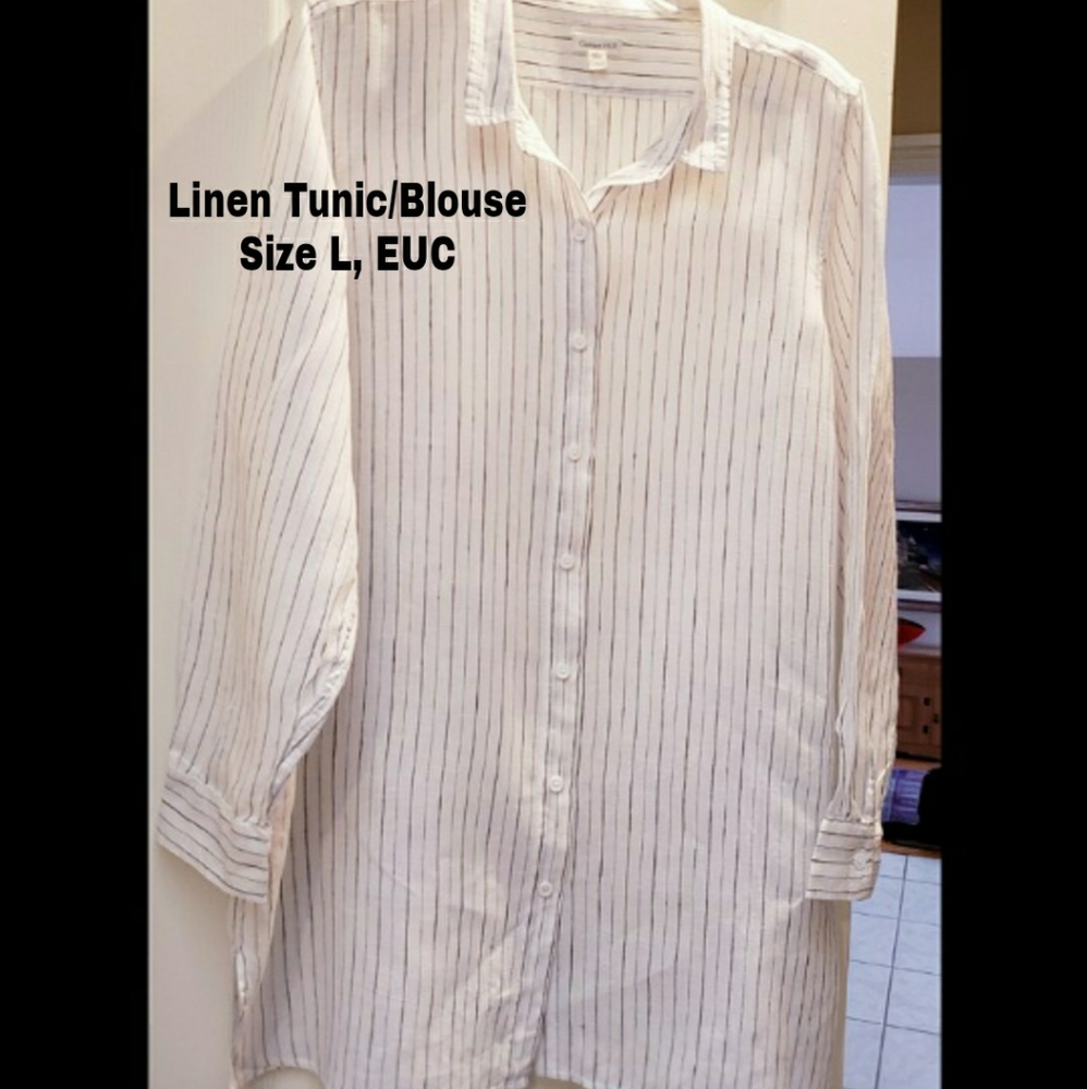 Garnet Hill Linen Tunic/Blouse, Large